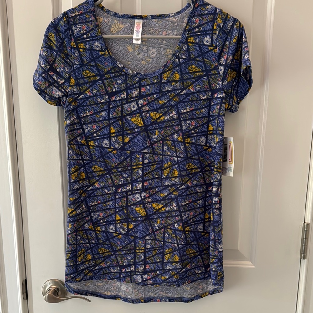 XXS Women’s Blue Patterned Top